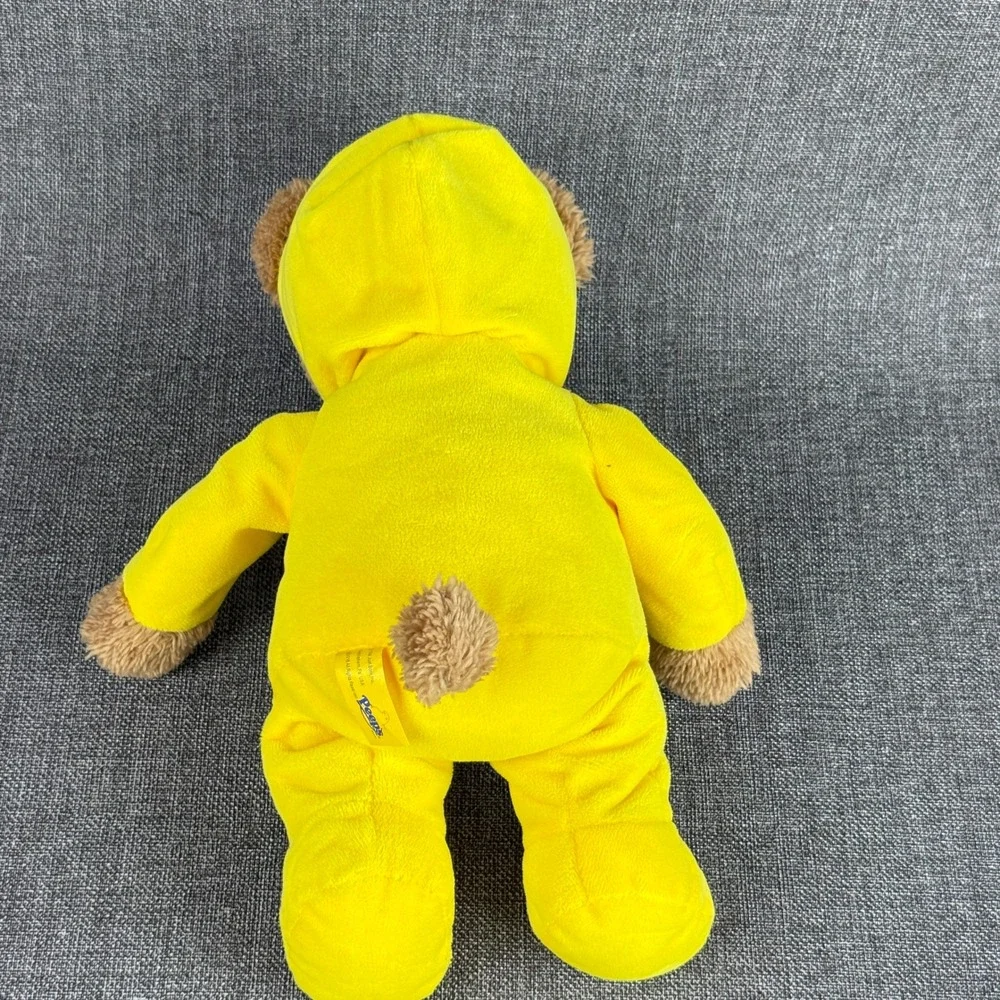 Peeps Teddy Bear Plush Yellow Hoodie Onesie Tan Brown Just Born 2016 Excellent